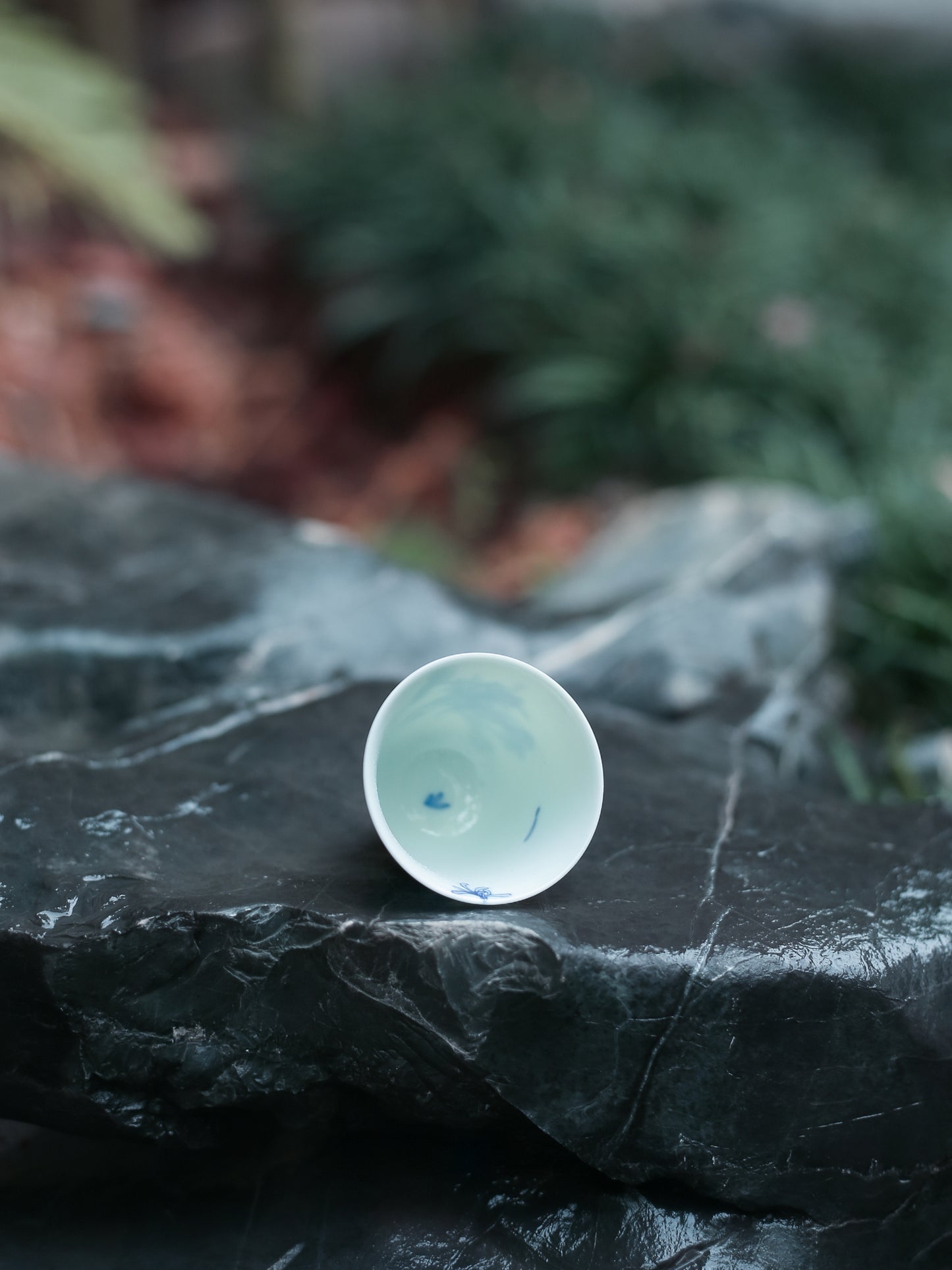 Oriday高檔手繪青花瓷菊花高聞香杯單個功夫仿古茶杯茶具主人杯茶杯盞茶具東方良品