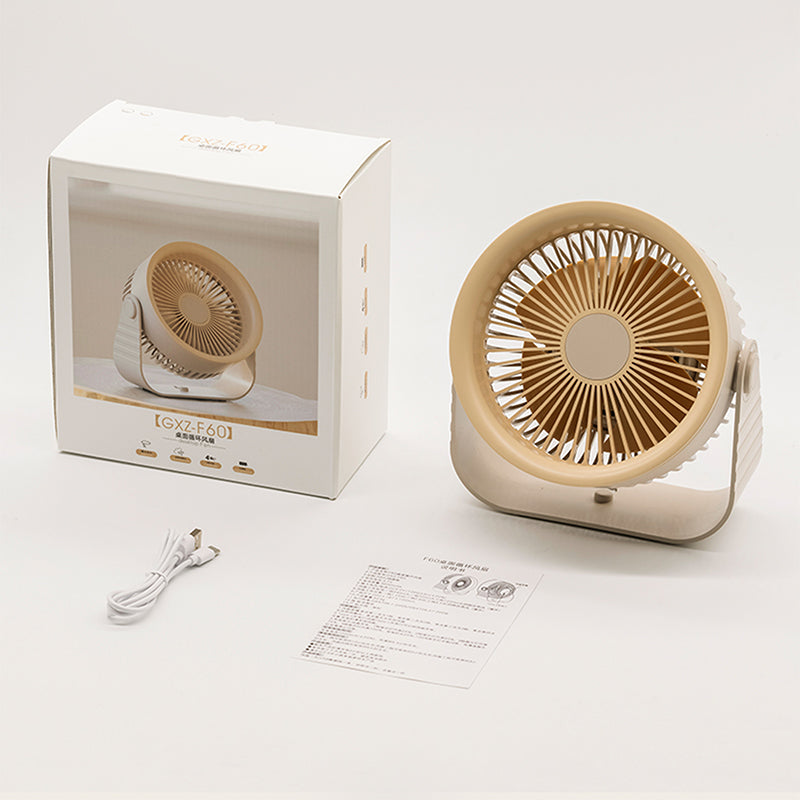 "Oriday small desktop fan, circulating fan, no-drill wall mount, USB charging, suitable for offices, students, dormitories, with strong airflow, oriental quality"