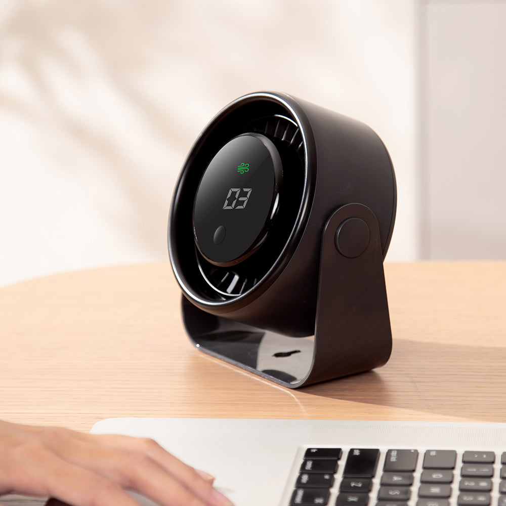 Oriday【여름 쿨링 필수템】벽걸이·탁상용 2in1 선풍기 | 3000mAh 대용량 충전식 배터리 | 브러시리스 저소음 + LED 디지털 디스플레이 | 캠핑/사무실 필수 | 살구색/블랙 선택 가능
