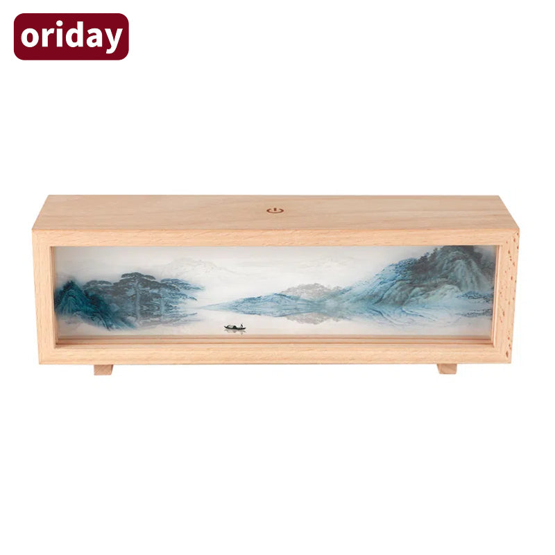 Oriday 목재 조명 그림 램프｜분위기 있는 야간 조명｜창의적인 선물 추천