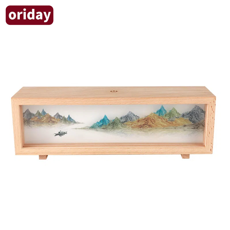 Oriday 목재 조명 그림 램프｜분위기 있는 야간 조명｜창의적인 선물 추천