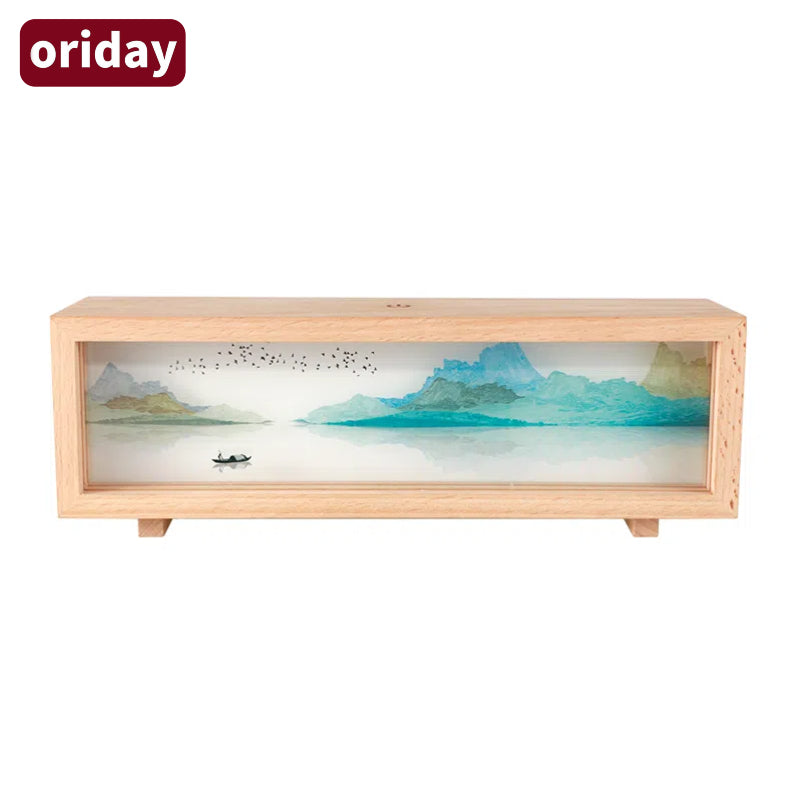 Oriday 목재 조명 그림 램프｜분위기 있는 야간 조명｜창의적인 선물 추천
