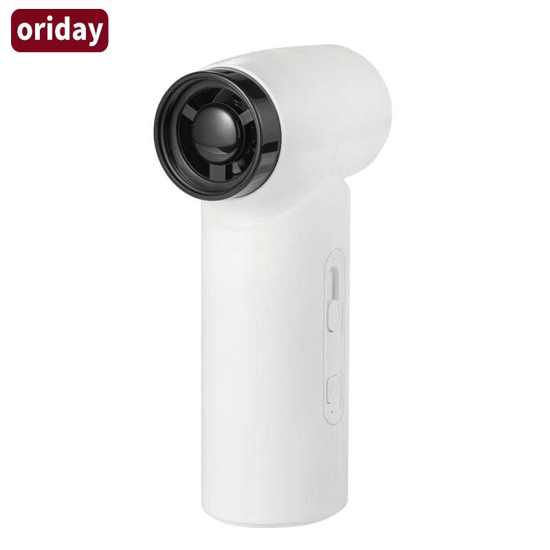 2025 new high-speed turbo power fan with USB charging, portable mini hair dryer, air pump, vacuum cleaner, and fire booster – perfect for home use, outdoor camping, and on-the-go. By Oriental Prime.
