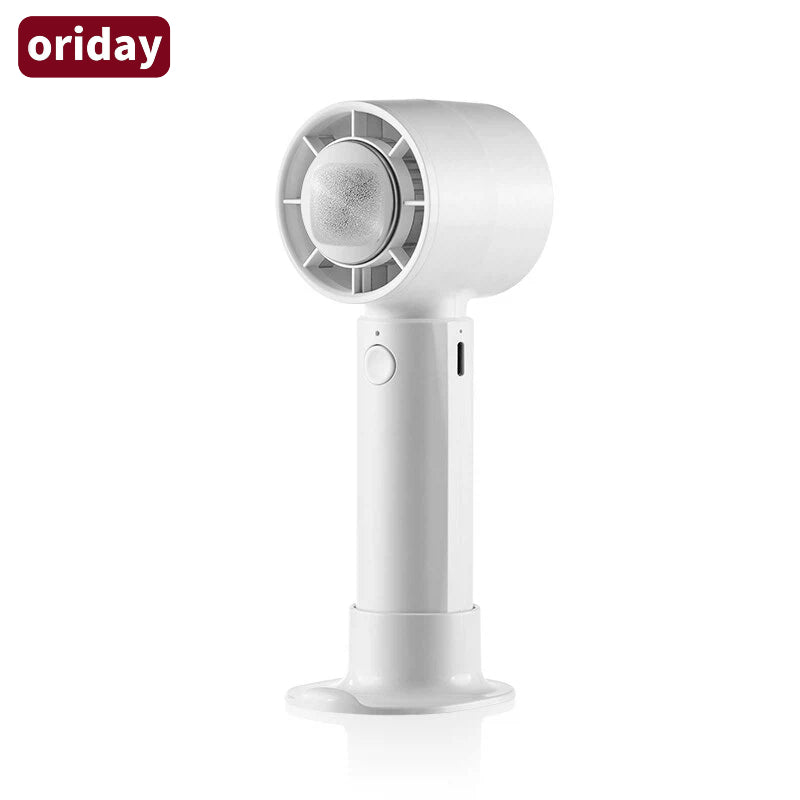 Oriday手提製冷風扇 3 秒極速製冷冰敷雙重降溫 3 檔無刷渦輪強風 可持可立手機支架 158g 超輕 Type-C 快充長續航 戶外通勤必備