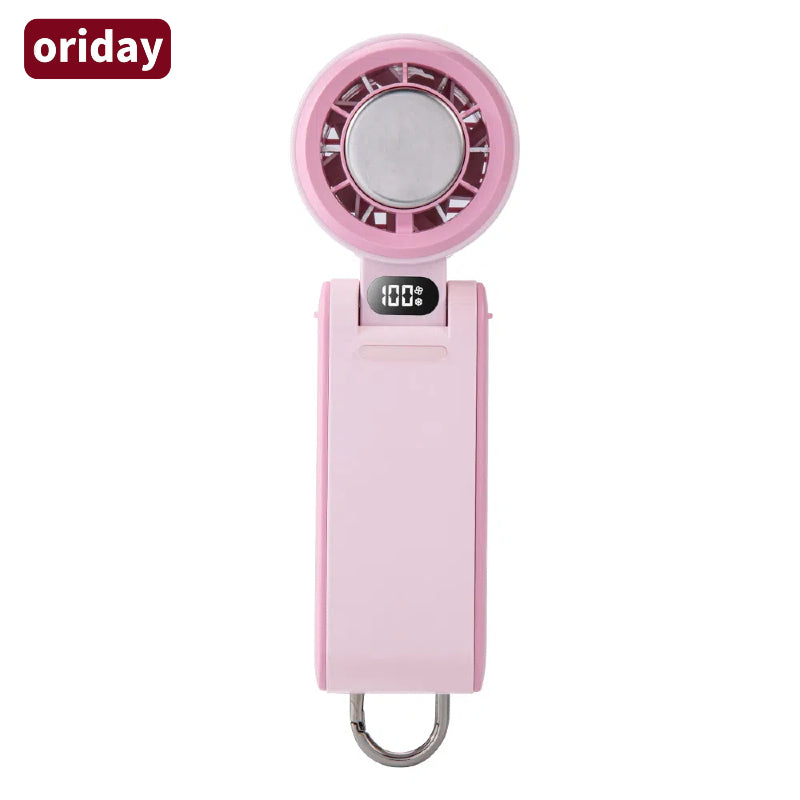 Oriday Handheld Cooling Ice Pack Fan, Foldable, Portable, Rechargeable, 3000mAh Ultra-Long Battery Life, Summer Cold Wind Cannon, Carabiner Neck Hanging, Bedroom, Living Room, Outdoor, Portable Oriental Good.
