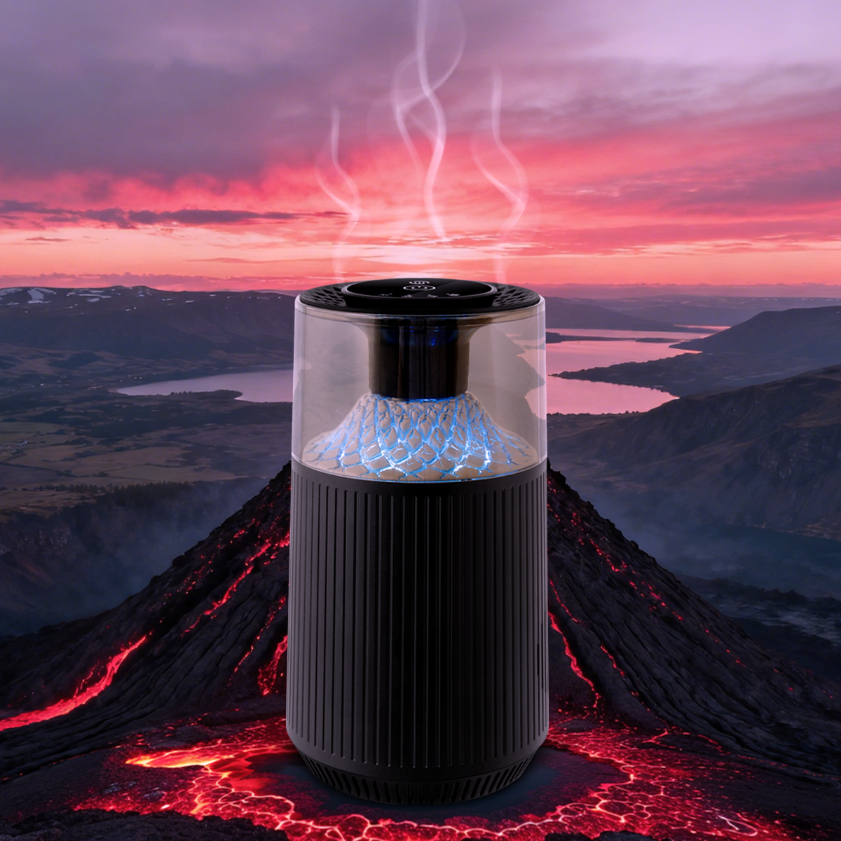 Oriday智能感應車載香薰機 Type-c 充電多場景適用 氛圍燈高級香調 杯托車內飾品