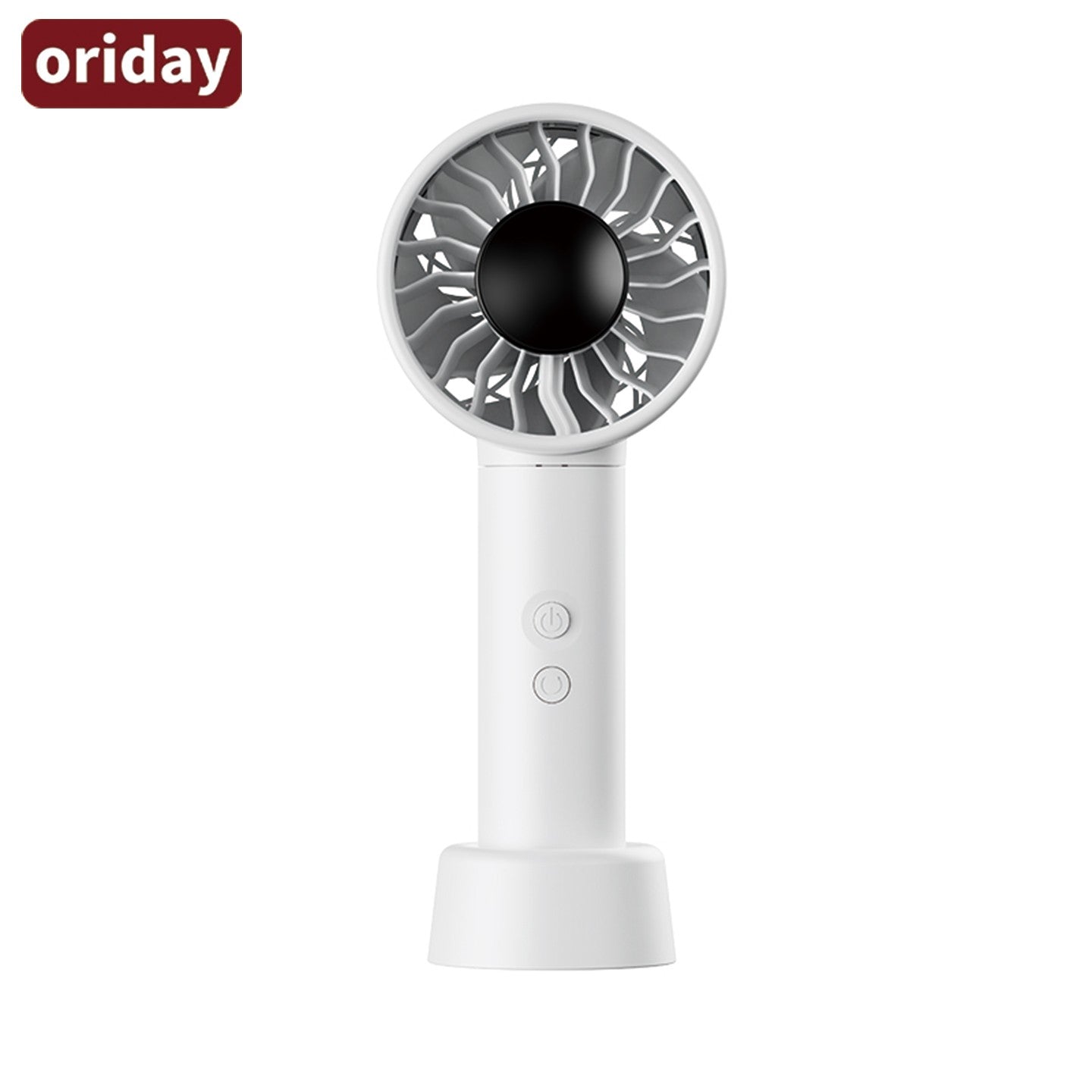 oriday迷你手提風扇｜88°廣角擺頭+渦輪大風量｜100段無級風速｜4500mAh快充電池｜輕量手持/桌面兩用｜靜音安全